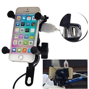 scooty mobile holder with charger