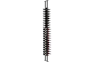 ULTRA WINE RACKS & CELLARS Ultra Wine Racks Floor-to-Ceiling Mount Display (2 Side, Single Deep, Black, Holds 42 Wine Bottles) - Modern Metal Wine Storage for Wine Cellars, Home Bars, Kitchens, and Dining Rooms