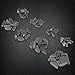 Metal Woodruff Keys Semicircle key Wedges Assortment Disc Fastener Set Different Sizes Fasteners for Mechanical Industry 80 Pcs