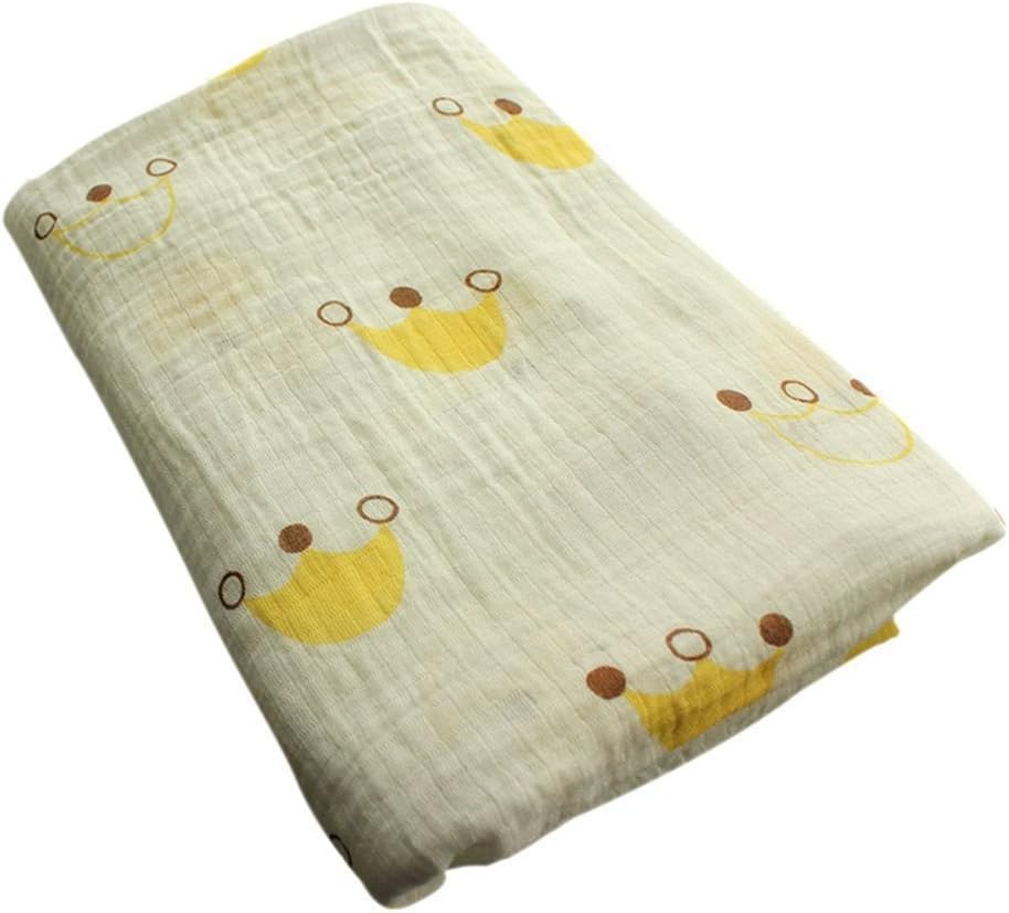 Balai Double Layers of Gauze Cotton Baby Blanket Colorful Newborn Baby Wrap Swaddle Blanket Baby Clothes for Newborn Baby Blankets Cute Fruit Print Gauze Bath Towel
