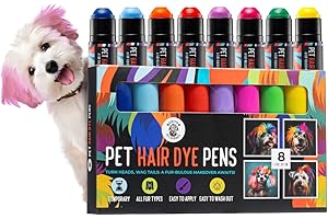 WILLOW PET PRODUCTS Dog Hair Dye- 8 Color Dog Safe Hair Dye- Temporary Dog Dye- Pet Hair Dye for Dogs use as: Pet Safe Paint, Pet Dye, Dog Paint, Dog Fur Dye, Horse Paint, Dog Hair Color, Dog Safe Paint