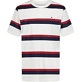 Tommy Hilfiger Boys Short Sleeve Striped Crew Neck T-Shirt, Soft, Comfortable, Relaxed Fit