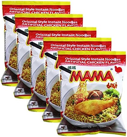 MAMA Oriental Style Instant Noodles -Chicken Flavor 1.94 oz / 275g (5 Packs)