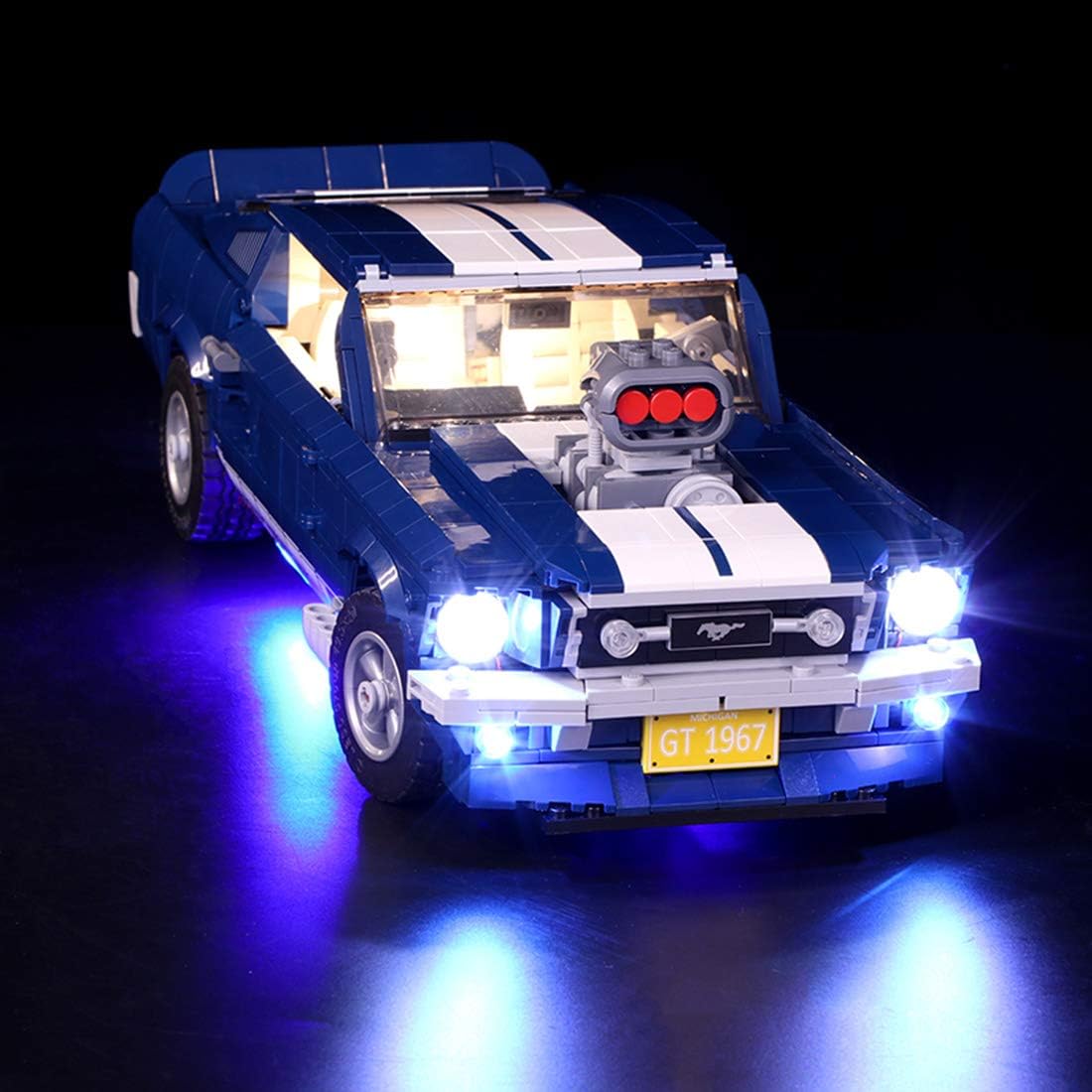 DOSGO Light Kit for Ford Mustang Building Blocks Model - Led Light Set Compatible With LEGO 10265 (Note: NOT Included The Model)