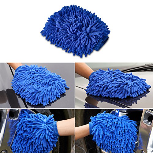 image for Kakapo Blu Car Washing Tool Kit & Bag - Car Vent Brush, Tire Cleaning 