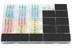 900pcs Solder Seal Wire Connectors Heat Shrink Insulated Electrical Wire Terminals Butt Splice Cable Crimp Automobile