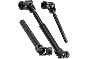 RCHuiWow Universal Drive Shaft(95-137MM) Upgrades Part for 1/10 Axial SCX10 II Redcat D90 Gen7/Pro GEN8 RC4WD,Harden Steel #45 RC Driveshafts,2PCS,Black