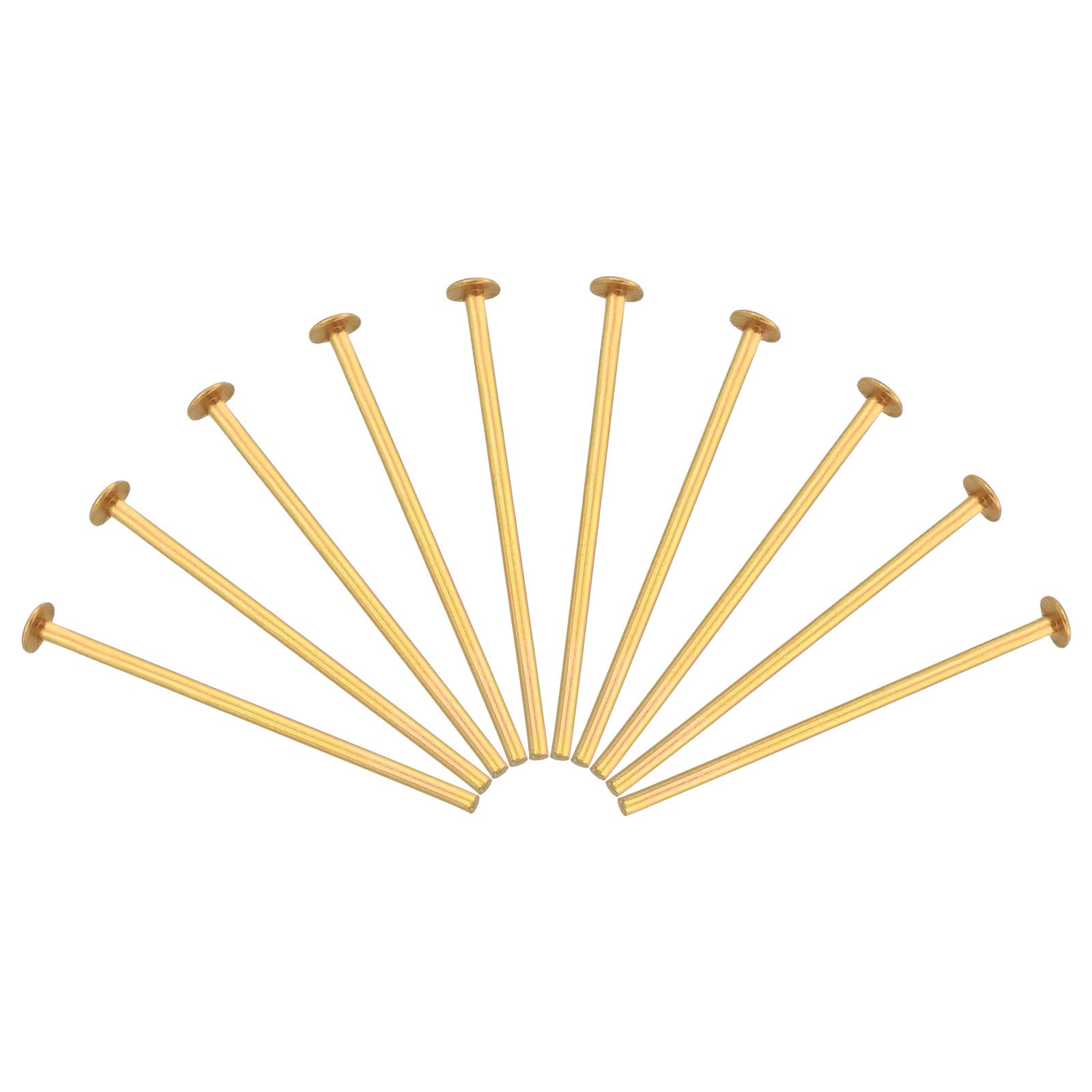 PATIKIL Chandelier Connector Clip Pins, 300 Pack 3mm OD x 25mm L Chandelier Replacement Prism Aluminium Pins for Fastening Suncatcher Crystals Parts, Golden