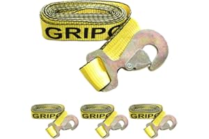 WORLDPAC (Pack of 4) Wheel Lift Repo Crossover Strap 2" x10' Tow Truck Auto Ratchet Tie Down