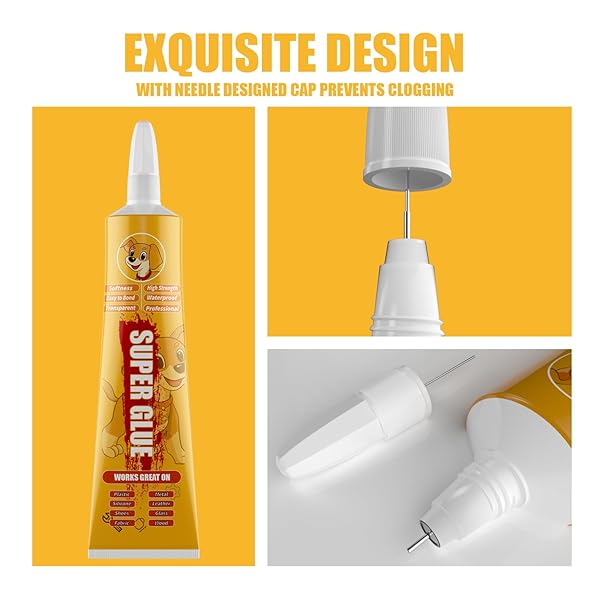 GULE,LEATHER GLUE-2.1OZ, SPECIAL FABRIC GLUE PERMANENT CLEAR WASHABLE FOR BONDING BETWEEN LEATHER AND LEATHER, LEATHER AND SUBSTRATES OF DIFFERENT MATERIALS (1PACK)