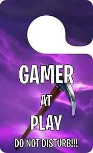 Gamer At Play, Door Sign, Do Not Disturb, Enter at Your Own Risk, Birthday Gift for Teens, Party Favor, for Gamer, Kids, Teens, Game Room Decor, Dorm Room