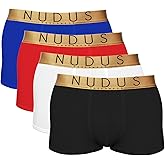 NUDUS Bamboo Rayon Underwear for Men - 4 Pack Premium Men's Double Pouch Underwear - Sexy Mens Underwear Gift Set