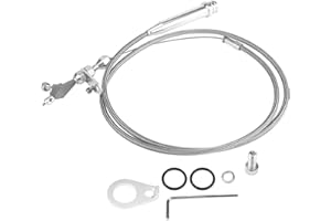 EVGATSAUTO Braided Kickdown Cable, 1.54m / 60.6in 700R4 Braided Kickdown Cable Detent for All Vehicles Chevy, with 700R4 Transmissions