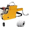 JIAYING MX-6600 10 Digits 2 Lines Price tag Gun Labeler with 3 Rolls Double Line Price Label Paper for Office, Retail Shop, Grocery Store, Organization Marking, Color Random, 10 × 6.5 × 2 inches