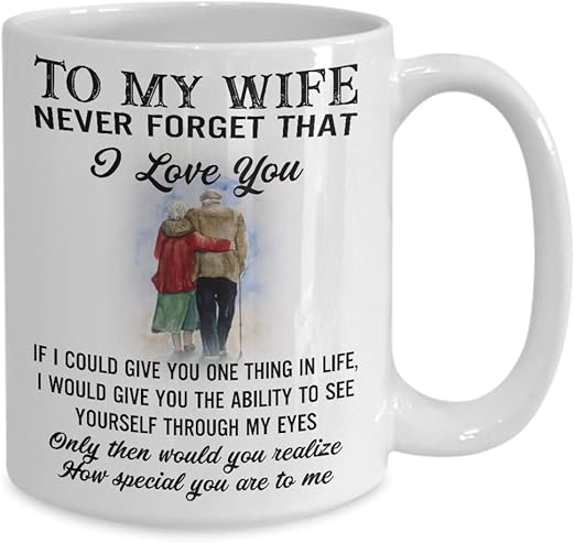 to my wife never forget that i love you mug