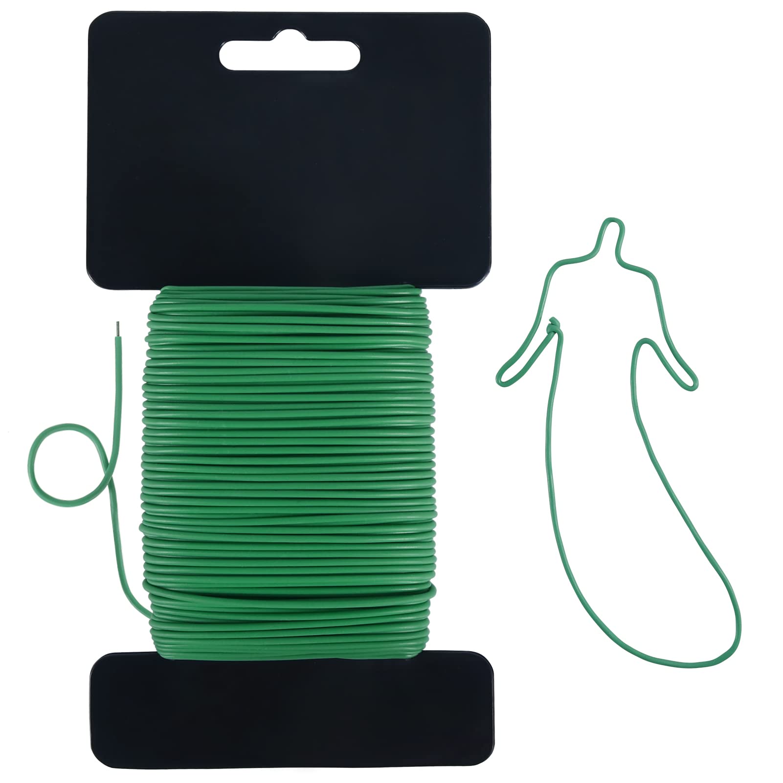 Shintop Garden Wire for Climbing Plants, 1.8MM Soft Twist Tie for Gardening, Home, Office (Green, 98.4 Feet)