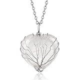 Bestyle Tree of Life Heart Crystal Necklaces April