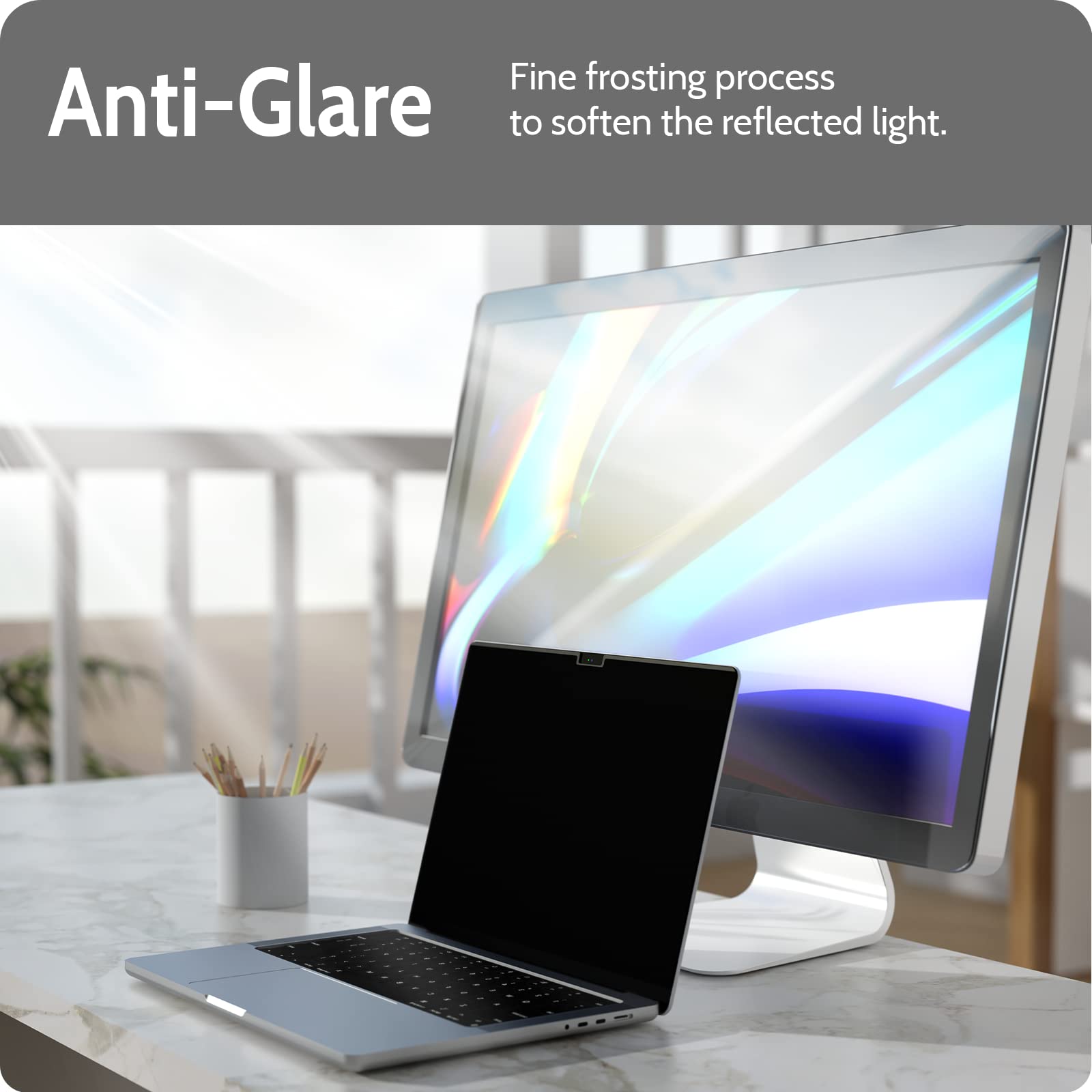 Magnetic Privacy Screen for MacBook Pro 16 Inch (2021-2024, M1, M2, M3, M4), 16inch Removable Matte Anti Blue Light Glare Private Filter Protector for Mac Pro 16.2