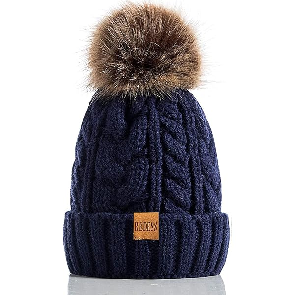 Amazon.com: PAGE ONE Womens Winter Ribbed Beanie Crossed Cap  display picture 3
