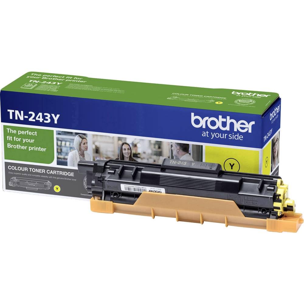 Brother TN-243Y Toner Cartridge, Yellow, Single Pack, Standard Yield, Includes 1 x Toner Cartridge, Brother Genuine Supplies