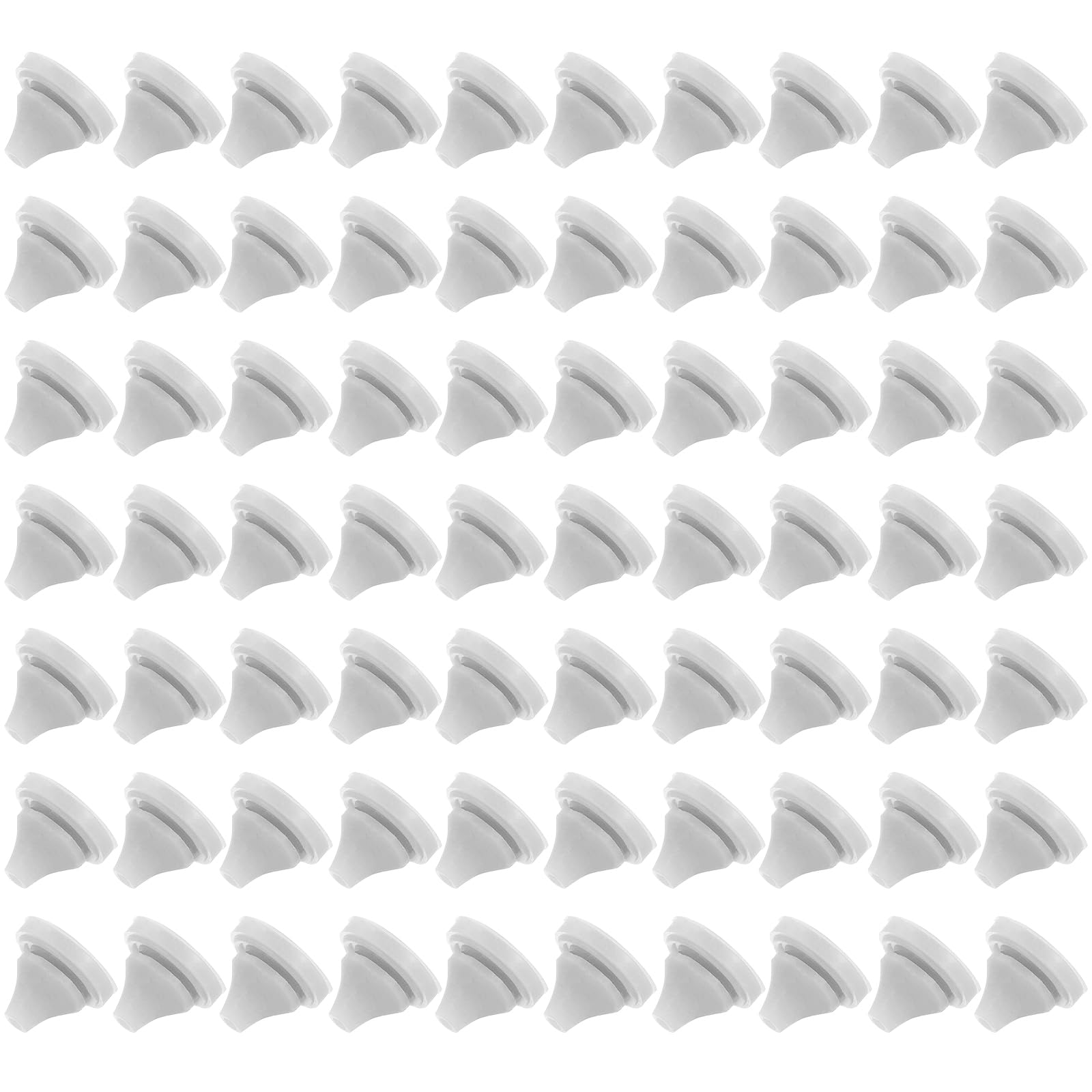 LICQIC 70 Pcs Shower Head Replacement nozzles, Silicone Nozzle Sprinkler Spout Round, Light Grey
