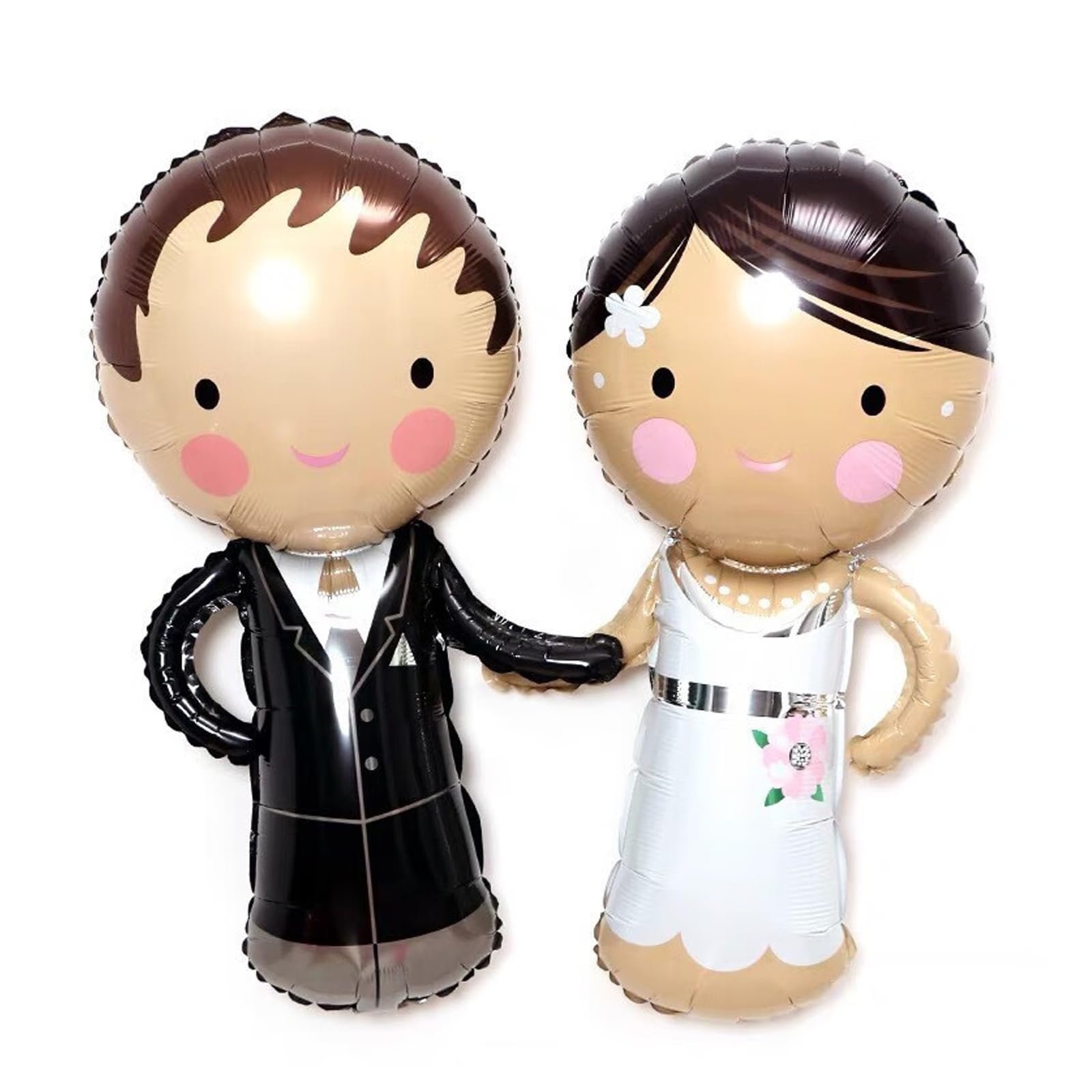 ALEGRE Bride and Groom Balloons Wedding Decoration, Pack of 2 Just Married Decoration Mr and Mrs Foil Balloon, Wedding Engagement Wedding Balloons for Registry Office Decoration, Valentine's Day