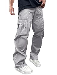 PLEPAN Cargo Pants for Men Drawstring Elastic Waist