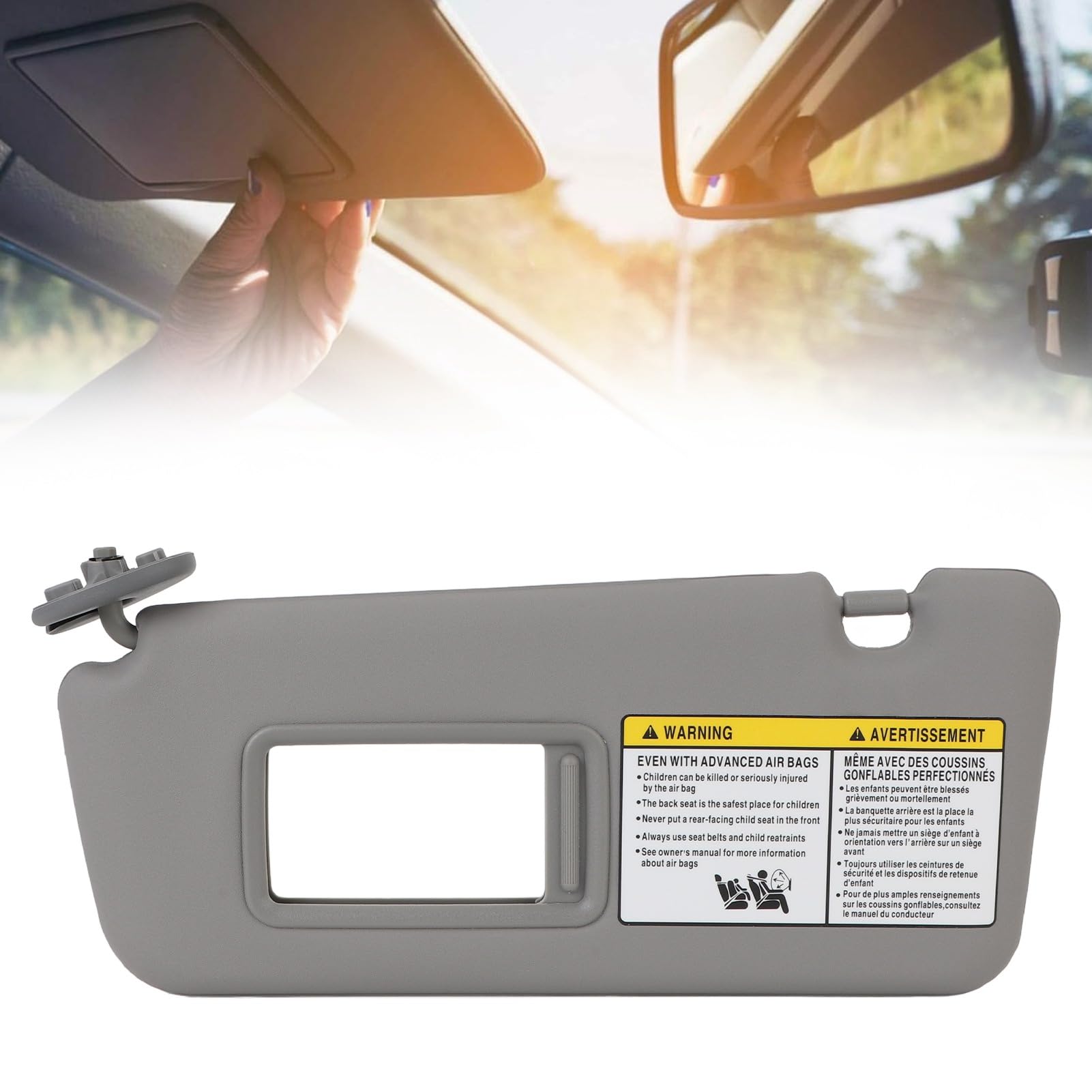 Photo 1 of WODHMIEY Front Left Driver Side Sun Visor, Multifunctional Sunvisor Shade with Makeup Mirror Fits for RAV4 2004 to 2005 74320-42420-B0