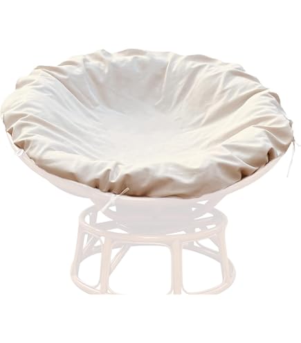 Housse Imperméable Coussin Papasan Ronde – Polyester Antidérapant Avec Fermeture Éclair Et Bretelles, 110 Cm