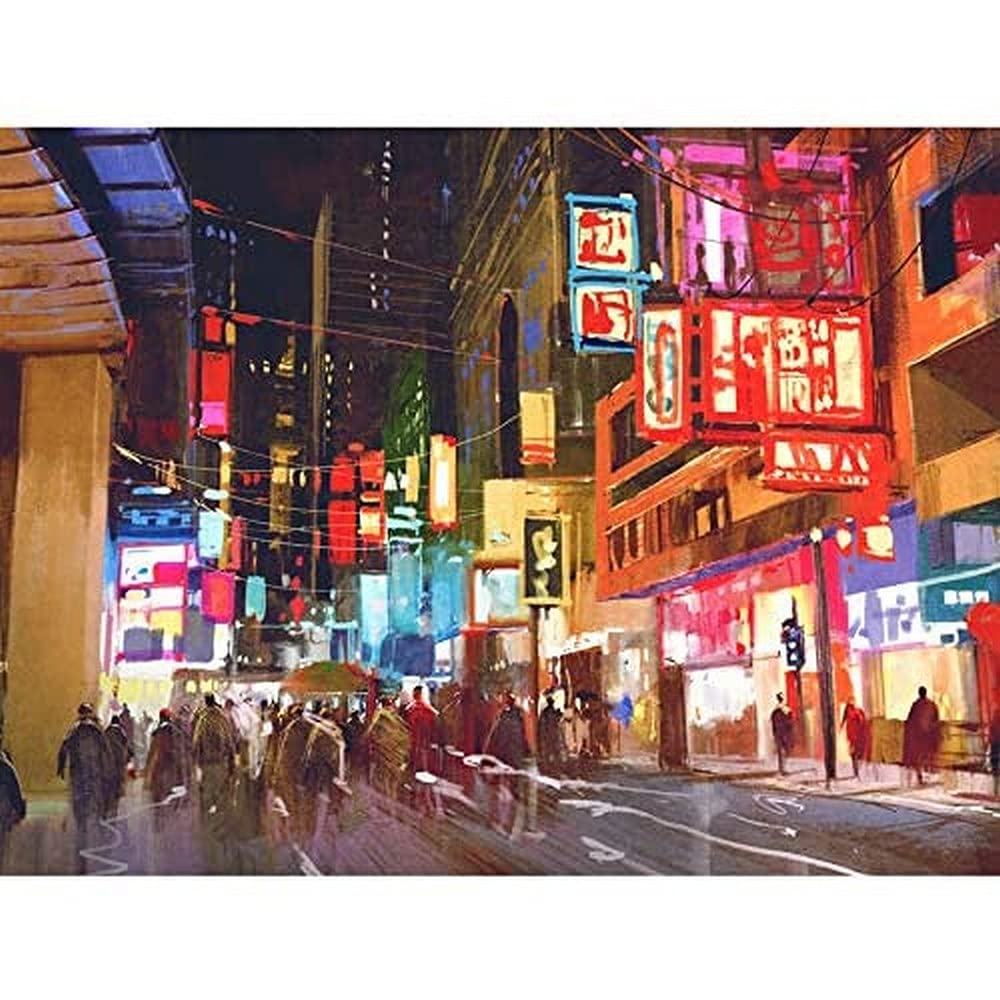 Wee Blue Coo City New York Chinatown Art Print Canvas Premium Wall Decor Poster