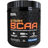 Rival Nutrition Steam BCAA- Blue Raspberry, 7.9 oz. | 5g Branched Chain Amino Acids (2:1:1) and 180mg Electrolytes, Recovery and Hydration Support for Men &amp; Women, Mixes Easily