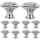 Cyrank Cabinet Knobs, 10PCS Kitchen Cabinet Knobs Round Dresser Drawer Pulls Closet Door Pulls Kitchen Cabinets Knobs Round Drawer Pulls Modern Knobs Handles with Screws for Home