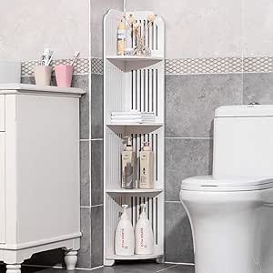 Lfixhssf Baño Estante For Suelo De WC Triangular Cubículo Tocador del