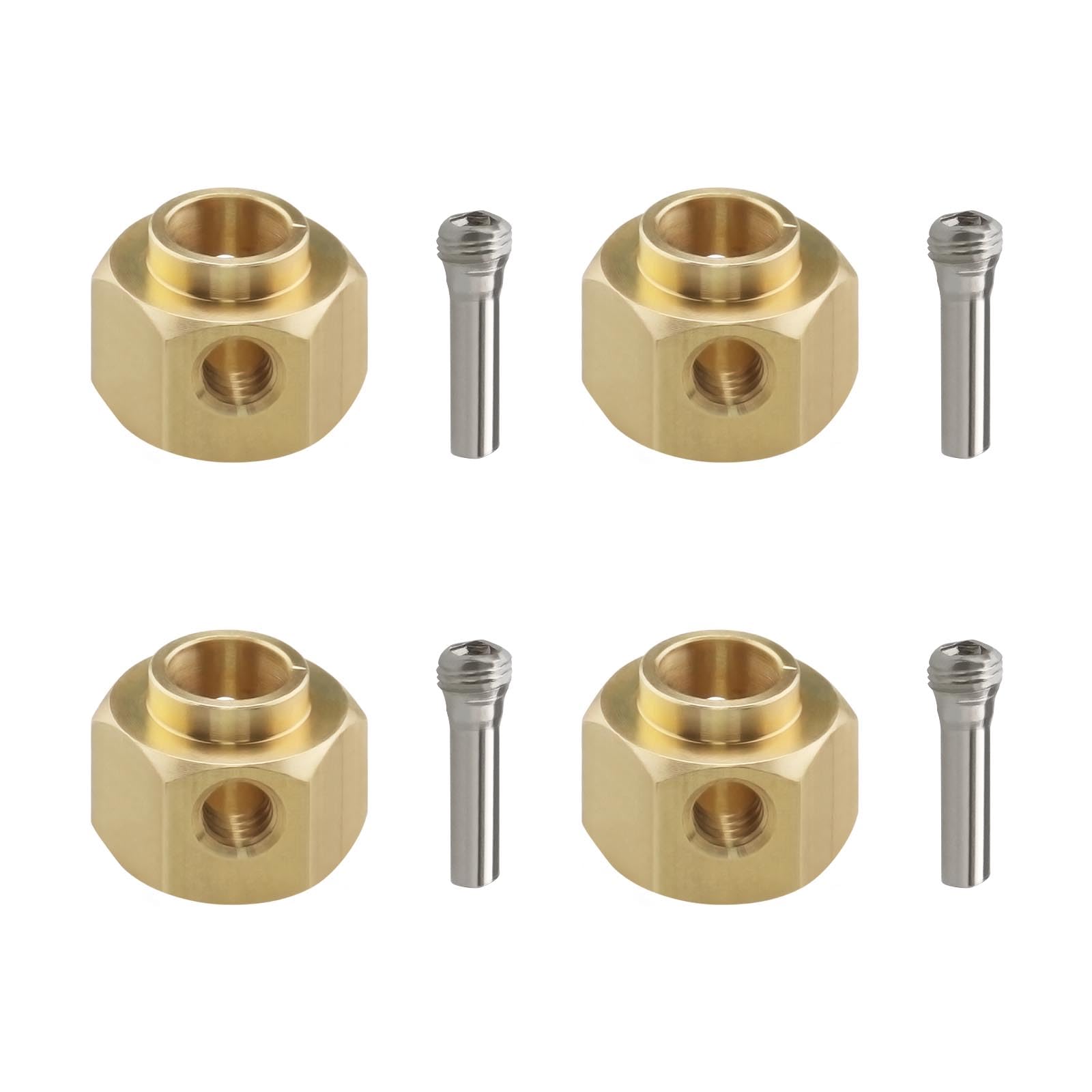 Be In Your Mind 4Pcs RC Hex Adapter 12 mm Hex Wheel Hubs Connector Hex Adaptor Kits Compatible with 1/10 RC Crawler TRX-4 Thickness 8mm
