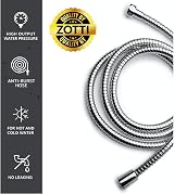 ZOTTI Wide Bore Shower Hose 1m Stainless Steel Leakproof Anti-Kink Universal view 2