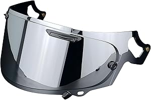 STABLENEINO Regent-X Replacement Helmet Visor Compatible with RX7X VAS-V MAX Quantum-X Corsair-X UV Protection Anti-Scratch Wearproof Shield Universal Face Shield Accessories(Bright Silver)