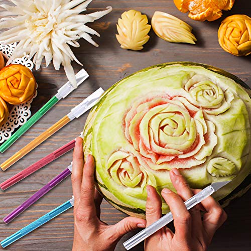 image for LOCOLO 6 Pieces Craft Knife Hobby Knife with 40 Pieces Stainless Steel