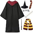 QAQ-COSPLAY Wizard Costume for Kids & Teens, Wizard Robe Cosplay for Boys Girls Halloween Dress Up, Themed Parties
