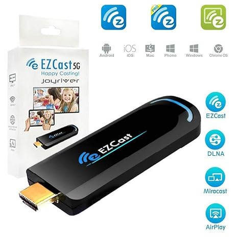 EZCast Wireless Display Adapter, WiFi Wireless HDMI Dongle 1080P HDTV Adapter unterstützt DLNA & Miracast & AirPlay Mirroring