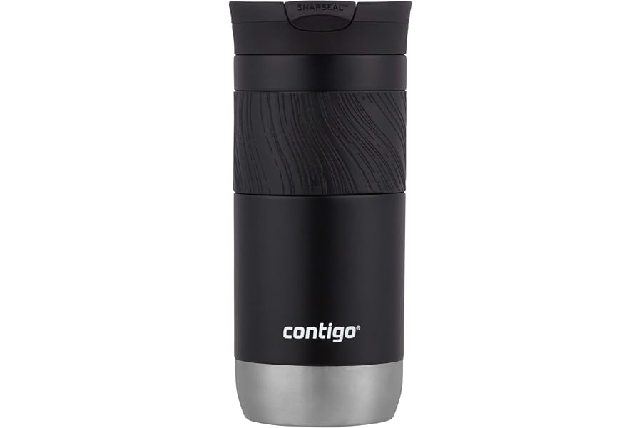 Contigo Byron Vacuum-Insulated Stainless Steel Travel Mug, Licorice, 16oz | Leak-Proof Lid, Thermalock Insulation, Hot 6 Hrs Book