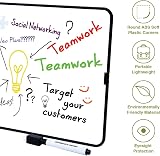 DumanAsen Dry Erase Whiteboard Double Sided 60cm x 40cm with Pens Eraser Black view 9