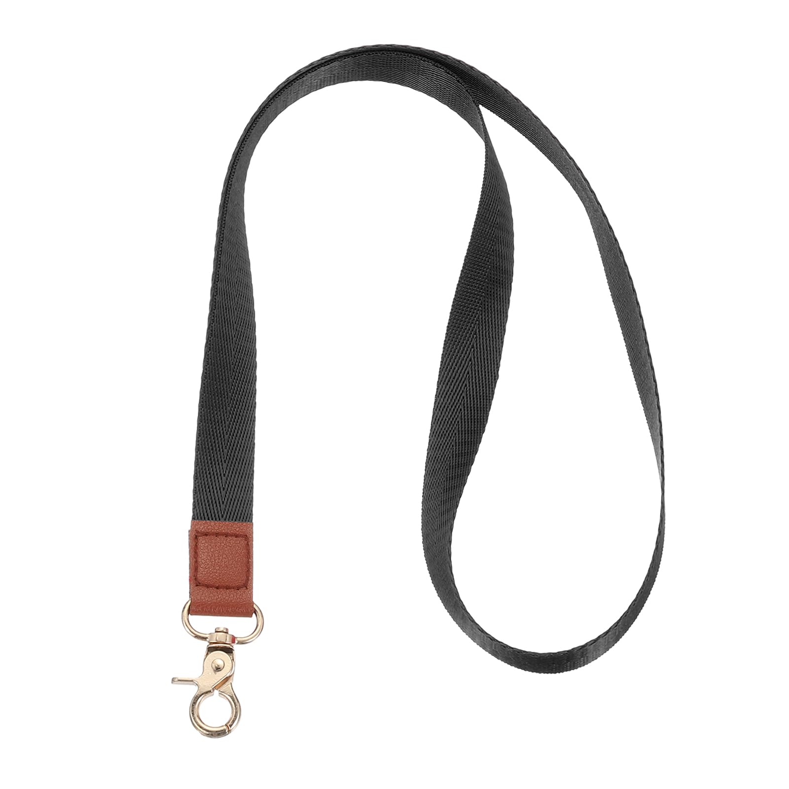 PATIKIL Key Lanyard, Modern Neck Lanyards Strap ID Badges Holder, Long Keychain Lanyard with Metal Clasp for Whistle Wallets Office Teacher Men Women Black