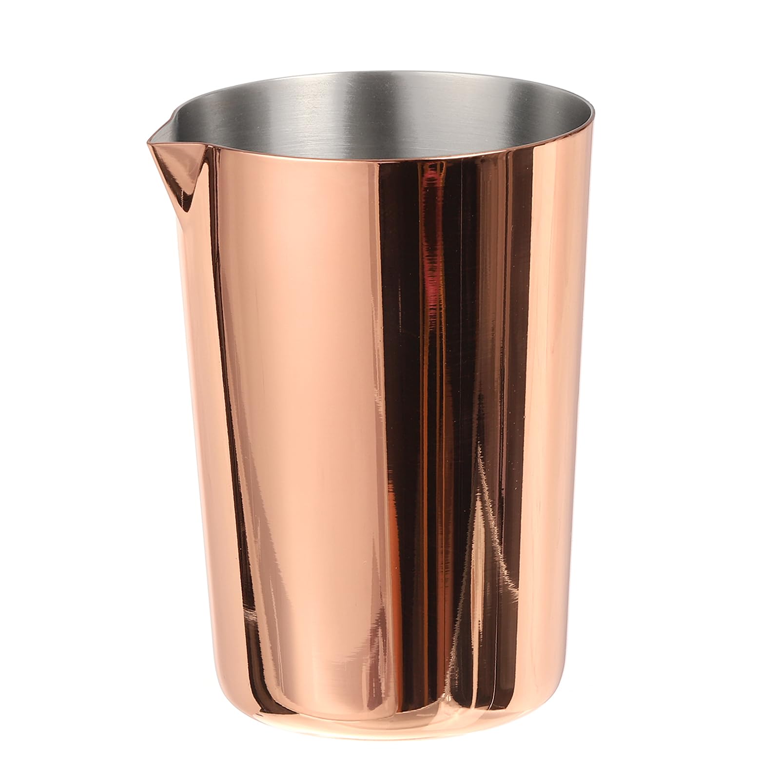 uxcell Stainless Steel Cocktail Mixing Glass, 17oz/500ml Cocktail Mixing Cups Cocktail Shaker Wine Stirring Mixing Cup Tools for Bar Home, Rose Gold