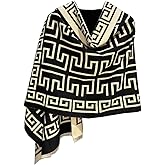 FairyCity Women's Soft pashmina Shawl Oversized Winter Warm blanket Scarf Long Cashmere Shawls Wraps Geometric patterns