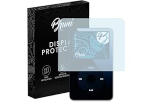 Bruni Screen Protector compatible with Apple iPod video 5G Protector Film, crystal clear Protective Film (2X)