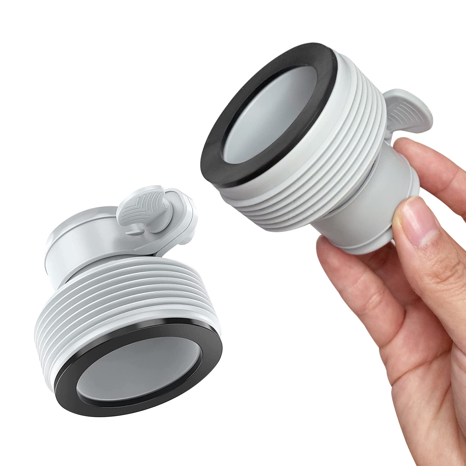 2 Piece Hose Conversion Adapter Set to Upgrade Filter Pumps and Saltwater System 3.2 cm to 3.8 cm Type Hose Adapter for Pool