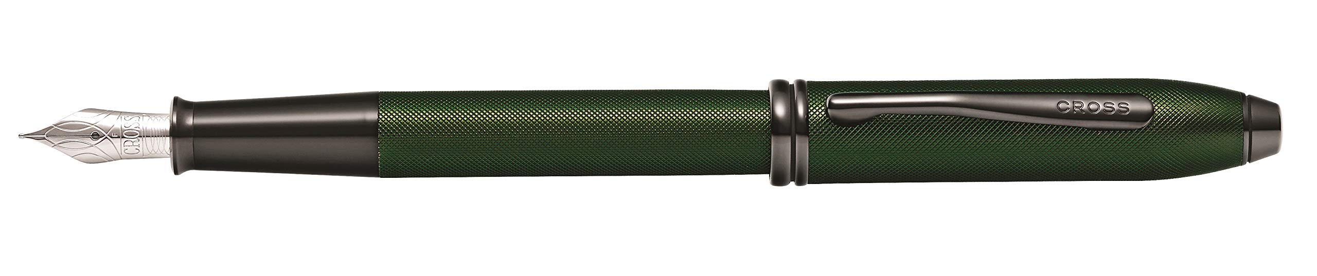 CROSS Townsend Matte Green PVD Micro-knurl - Medium Nib Fountain Pen
