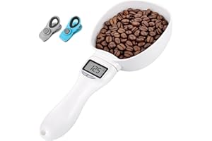 NALVEX Digital Measuring Spoon for Pet Feeding, Pet Food Measuring Scale Cup with LCD Display, Detachable Spoon for Accurate 