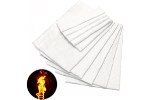 Solaradgy 10PCS Ceramic Wool Wick for Tabletop Fire Pit, Ceramic Wool for Ethanol Fireplace Fuel to Extend Fire Life with 2 Size (7.9 * 11.8in & 2.4 * 7.9in)