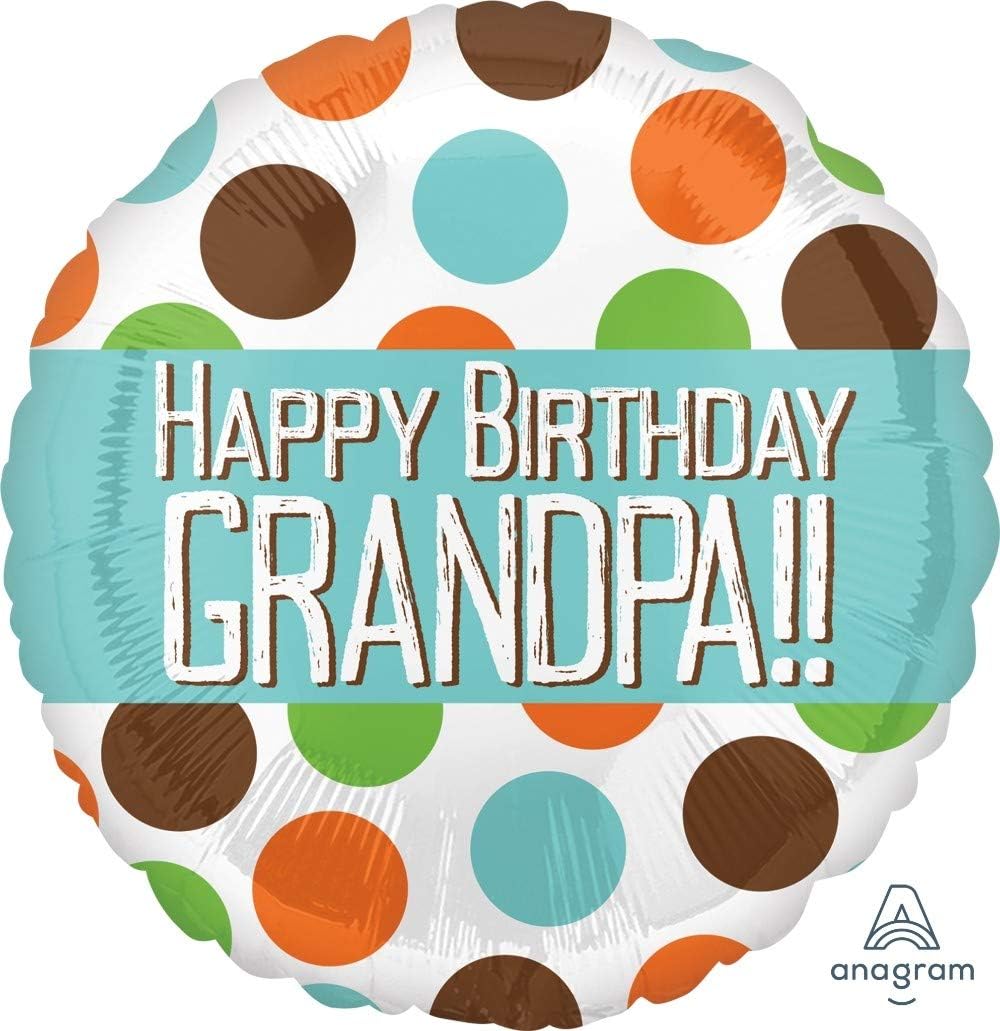 Wanna Party Happy Birthday Grandpa Balloon 18" S40-1Pc,Multicolor
